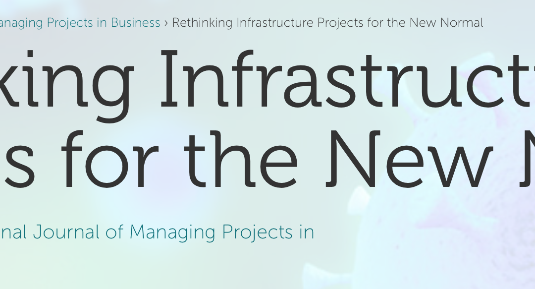 Call for papers | Rethinking Infrastructure Projects for the New Normal